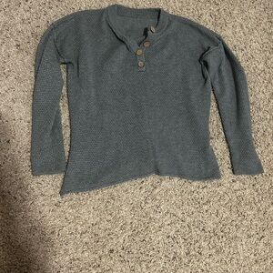 Gray Button-Up Sweater
